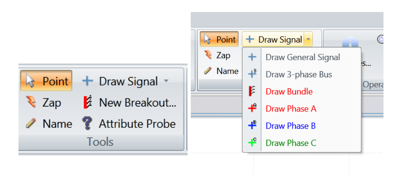 Figure 13 Signal drawing tools