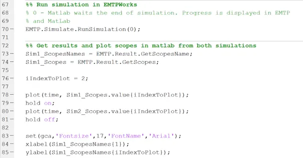 EMTP.Simulate.RunSimulation - Start Simulations and Retrieve Simulation Results
