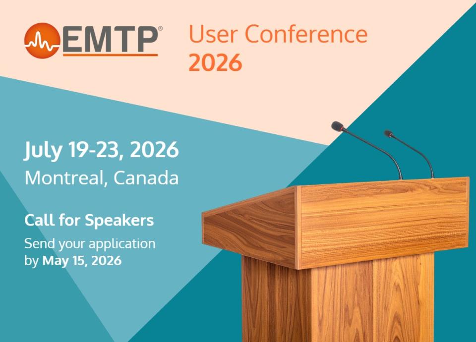 EMTP® International User Conference in Montreal, 2026