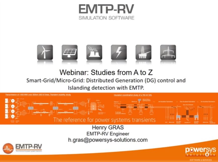 Webinar EMTP on Smart-Grid - Micro-Grid